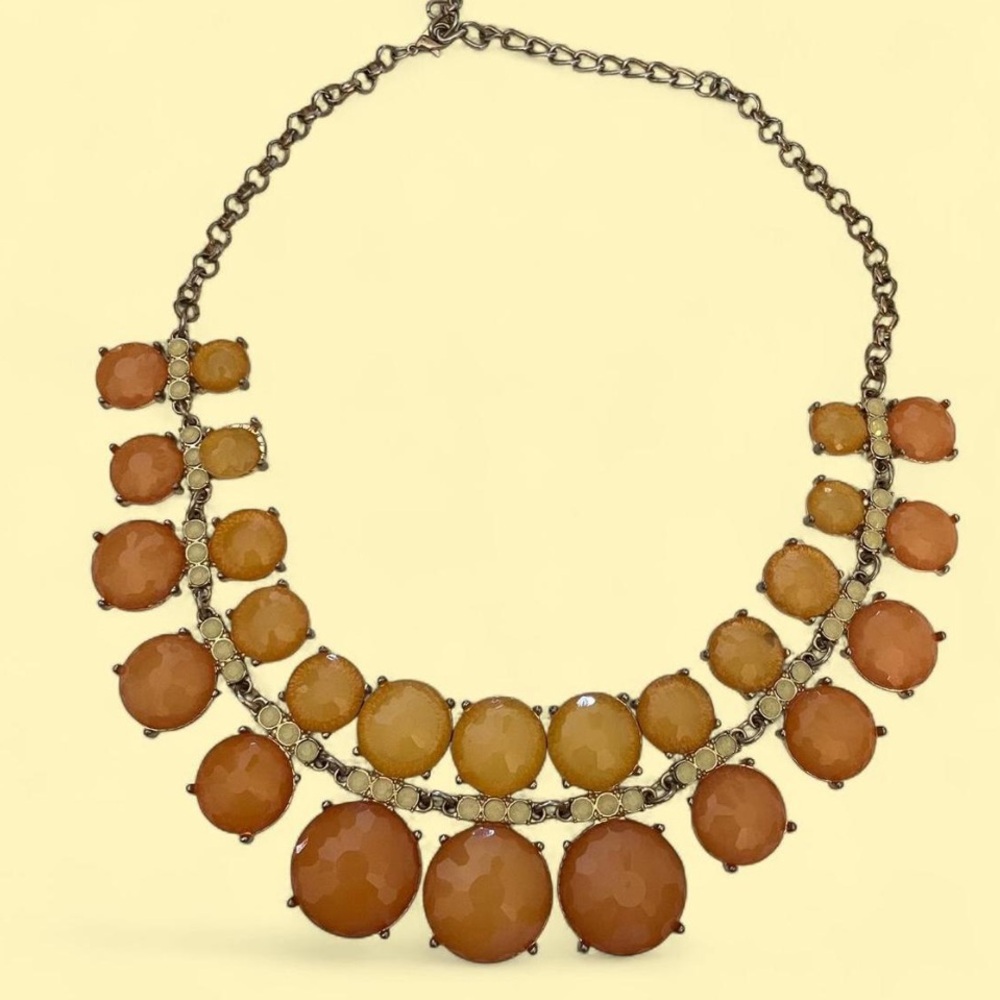 Orange gem statement necklace